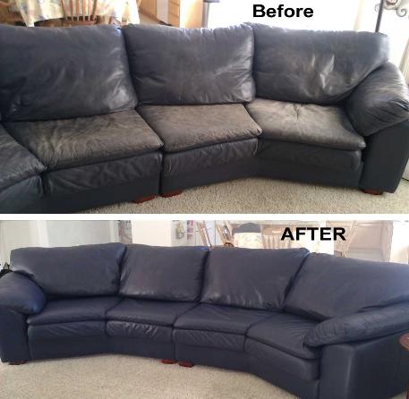 Leather Sofa Repair Color Restoration, Refinish Leather Sofa